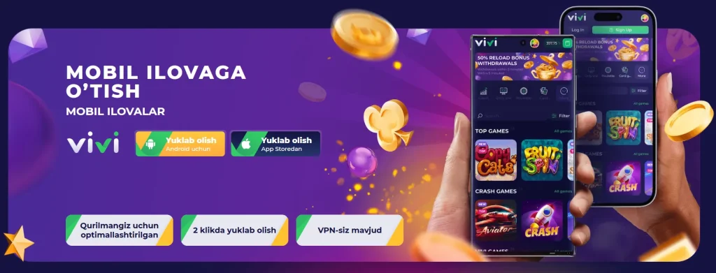 Vivi Casino mobile app